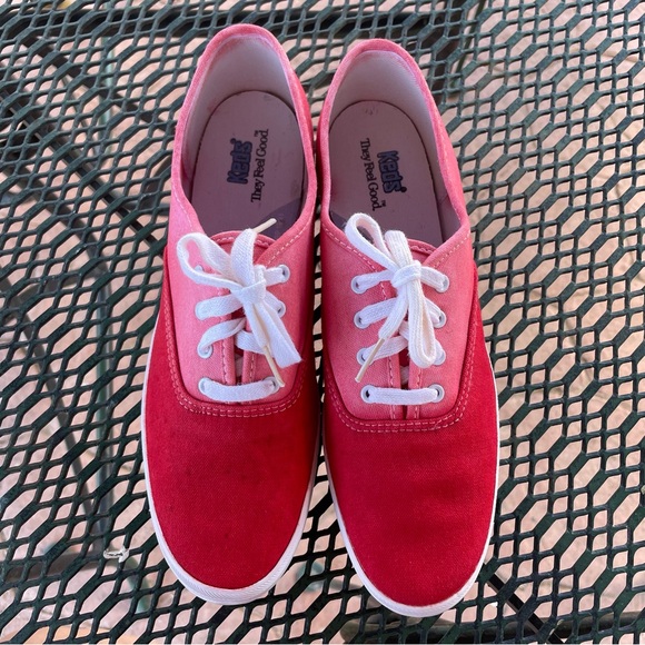 🦞3/$30🦞 Keds | Vtg 90s Y2k Narrow Hand-Dyed Two-Tone Red Arch Support Sneaker - Picture 2 of 9